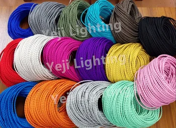 

Industrial Electrical Cloth Cord, twisted textile wire, Brown Twisted Vintage Lamp Cord 0.75mm Braided wire lighting accessories