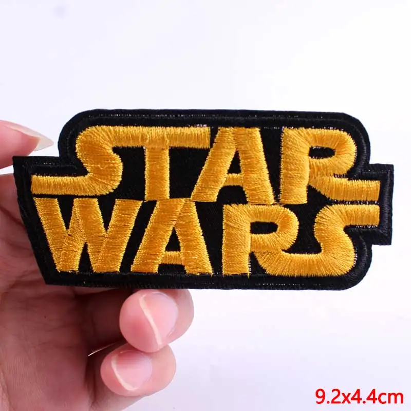 Punk Biker Patch Iron on Patches On Clothes Embroidered Letter Patches For Clothing Star Wars Patches Accessories Badges F - Цвет: F-PE2566CT