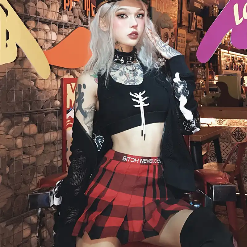 black and red festival outfits