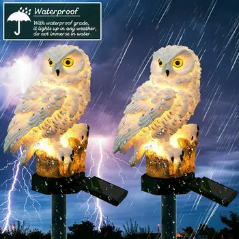 

Owl Solar Light with Solar LED Panel Fake Waterproof Outdoor Solar Powered Led Path Lawn Yard Garden Lamps Lighting Decoration