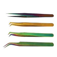 1 шт. бровей нержавеющая сталь tweezers Хамелеон ультра точные остроконечные инструменты для наращивания ресниц со стразами