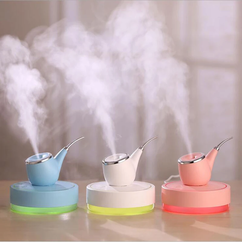 

GRTCO USB Ultrsonic Aroma Diffuser Essential Oil LED Pipe Mist Fogger Air Humidifier with Mood Light