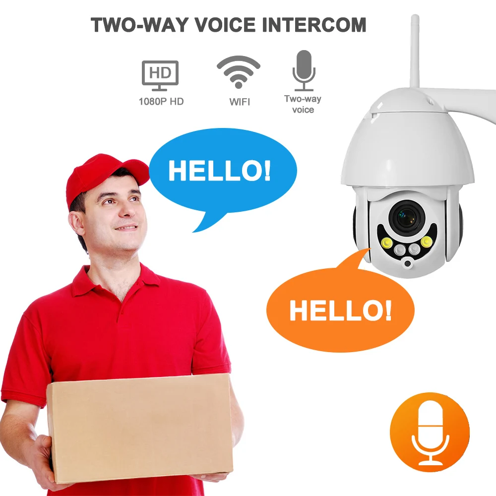 IP камера PTZ беспроводная уличная с поддержкой Wi Fi 1080P|Камеры видеонаблюдения| |