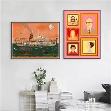 Wes Anderson персонажи фильма холст Художественная живопись плакаты и принты для гостиной Настенная картина домашний Декор без рамки Quadro