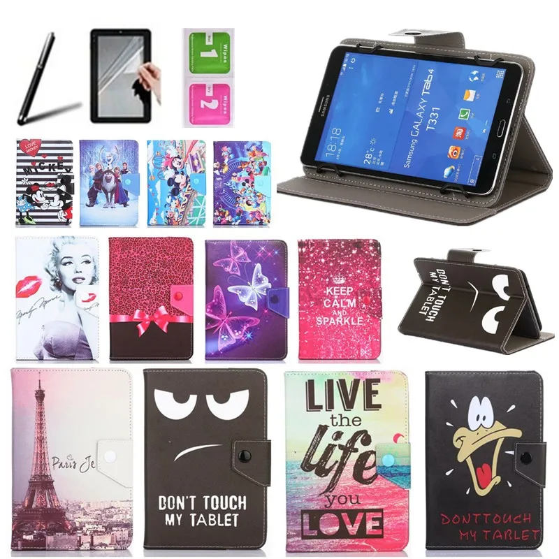 

Histers Universal Cover for Prestigio MultiPad 4 PMP7079E 3G/PMT7077 3G 7.85 inch Tablet Printed PU Leather Stand Case 3 Gifts