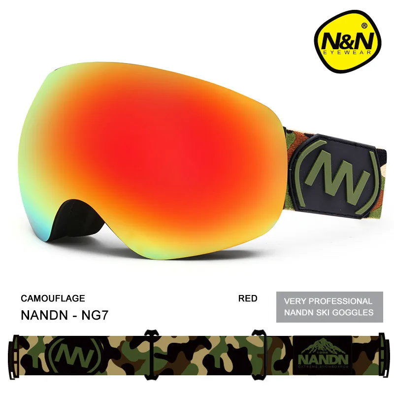 Nandn брендовые лыжные очки двухслойные UV400 Анти-туман большой Лыжная маска очки горнолыжные очки мужские и женские зимние очки для сноубординга - Цвет: Color 3