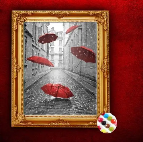

full DIY diamond painting kits cube drill rhinestone cross stitch kits diamond mosaic needlework red umbrella (3)