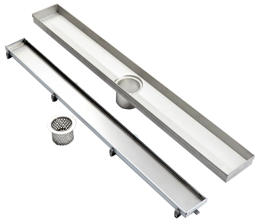 90cm Long Shower Bathroom Bath Floor Linear Water Drain Trap Kitchen