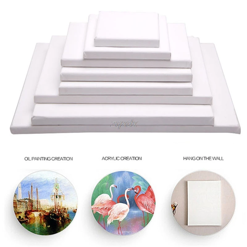 Painting Canvas Blank Cotton Canvas Panels Square Mounted Art Artist Boards Painting Tool Craft