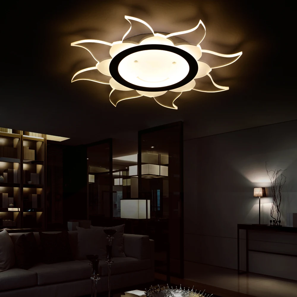 Led Nordic Iron Acrylic Sun Led Lamp Led Light Ceiling Lights Led