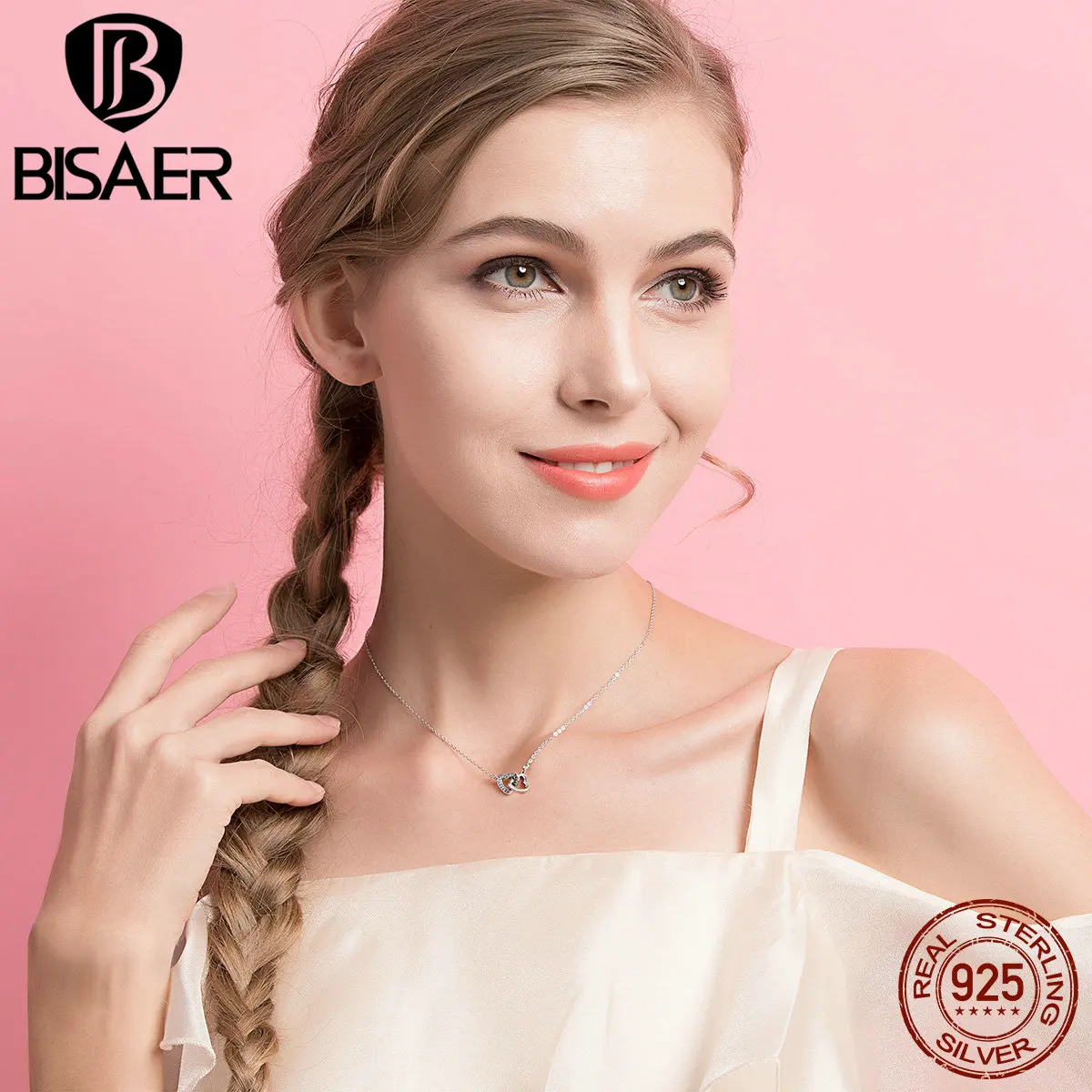 Подвеска в виде сердца Bijoux GXN181 100% 925 пробы|chain pendant|necklace womenpendant necklace |