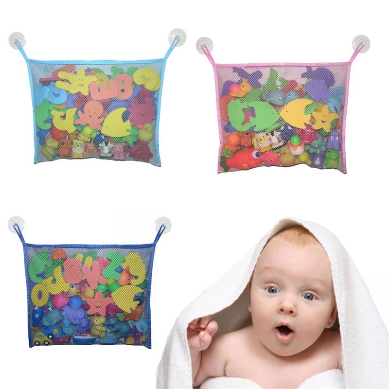 

Bath Toy Folding Storage Baby Bathroom Washing Bathing Hanging Container Mesh Net Fun Toys Organiser Toys for Children Oyuncak