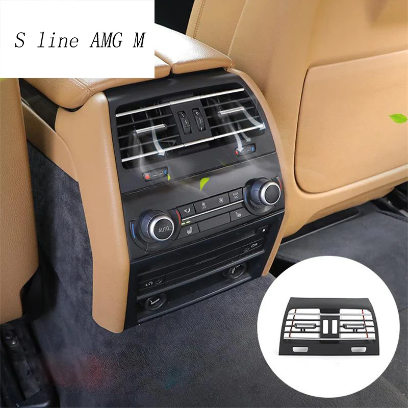 Car styling Interior Back row Air Conditioner Outlet Decoration Cover For BMW 7 Series F01 F02 Mate