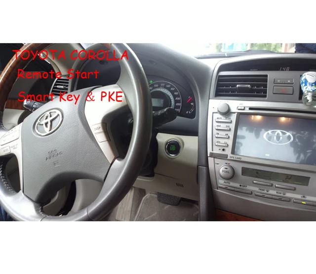 Push On Start Smart Key Remote Keyless Go Pke For Toyota Push On Start Smart Key Remote Keyless Go Pke For Toyota Corolla Intelligent Security Car Alarm Free Shipping