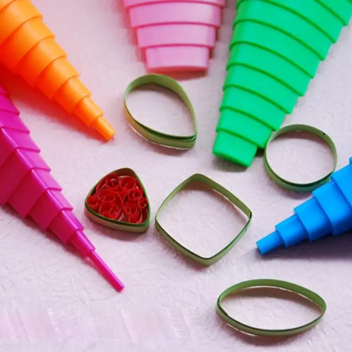 5Pcs Paper Quilling Border Buddy Bobbin Tower Quilled Creation Handmade Craft DIY Tools