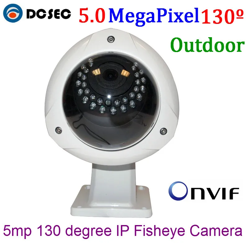 Popular HD CCTV Dome Fisheye 5MP IP Camera POE Outdoor Waterproof IP66 5MP 1920P 130 degree wide angle Lens,p2p,30pcs IR leds