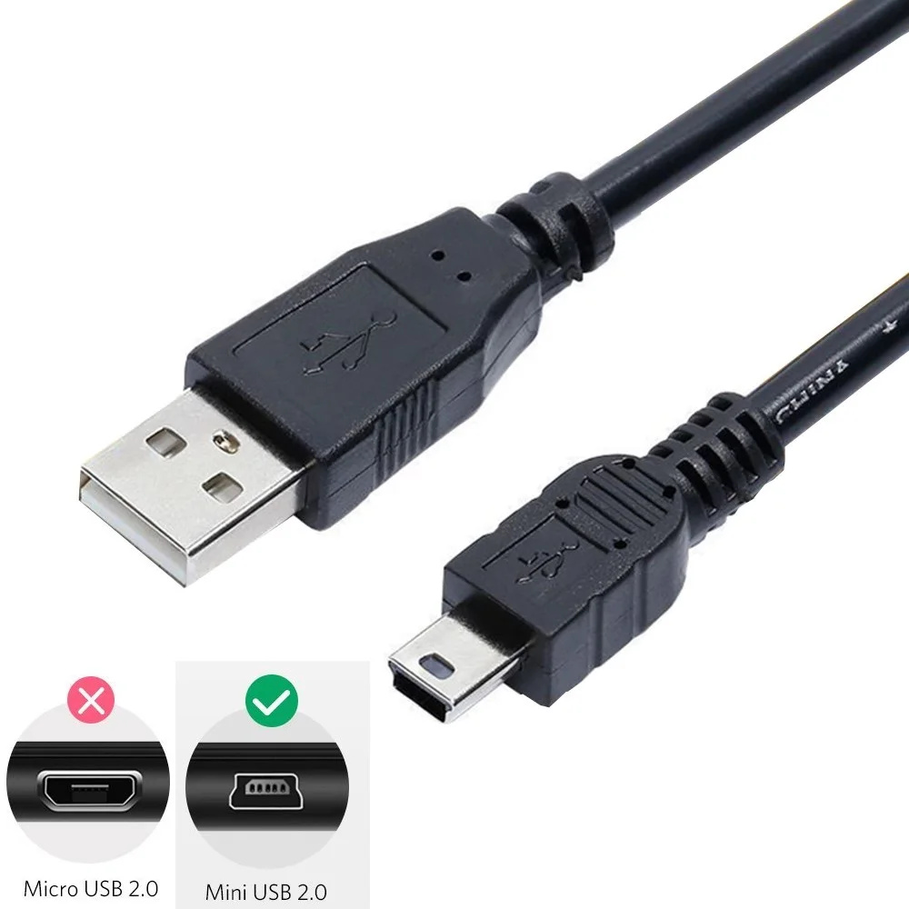 USB 2,0 A штекер для мини-usb B 5P Мужской зарядный кабель для передачи данных для MP3 MP4 плеера телефона Xbox принтера камеры PS3 зарядный кабель для передачи данных