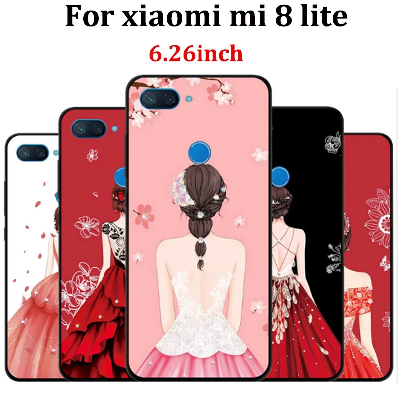 Чехол 6 26 дюйма для Xiaomi Mi 8 Lite симпатичный Женский мягкий чехол телефона Mi8