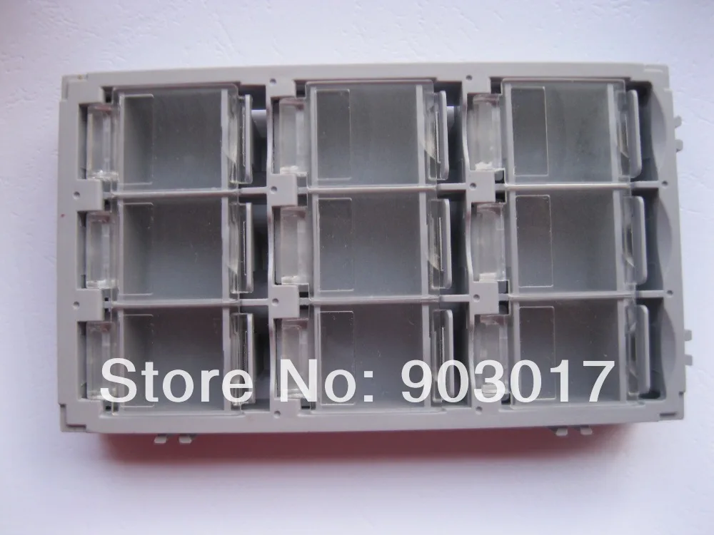 6 Pcs SMD SMT Electronic Component Mini storage box 9(3*3) lattice