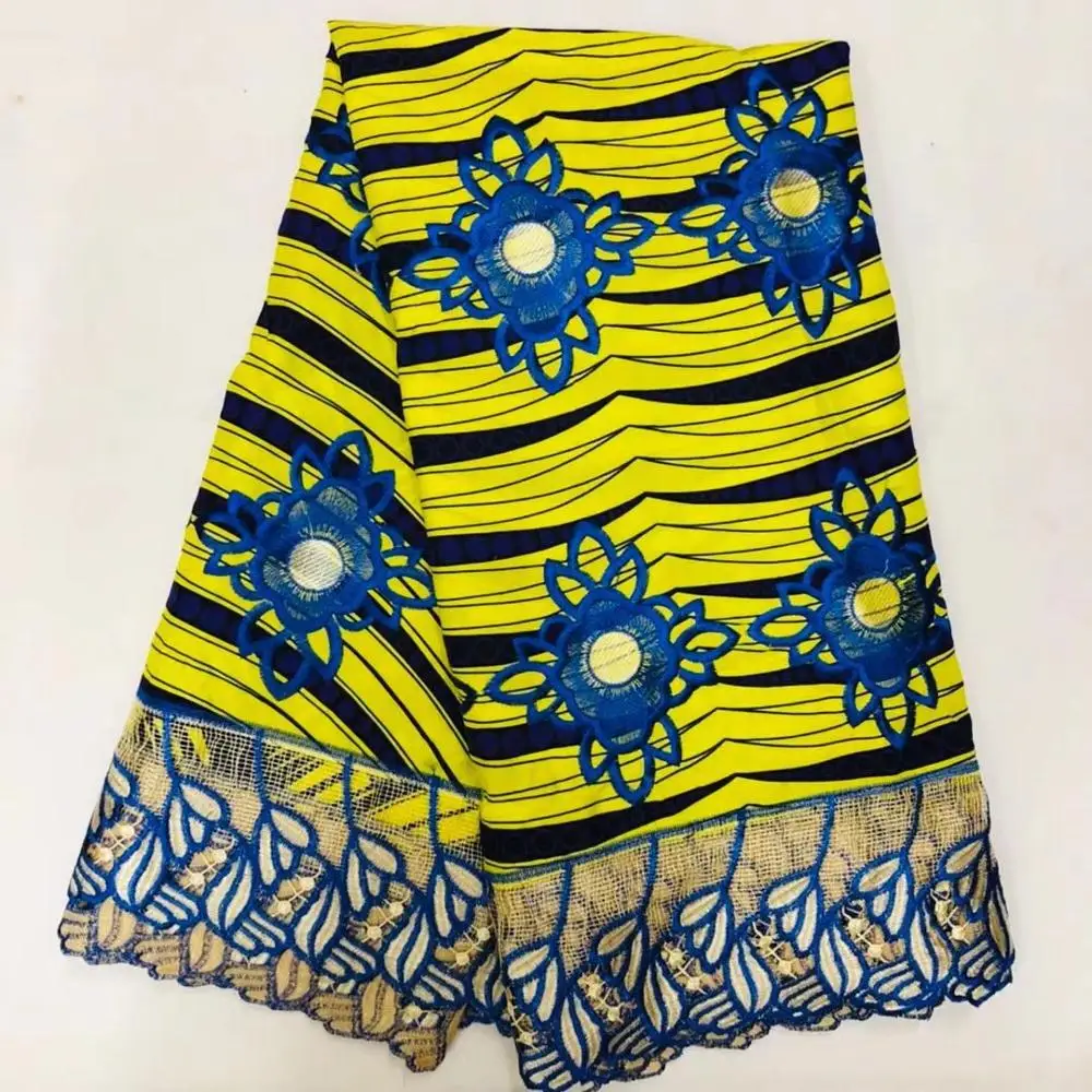 

factory offer 2019African supper wax lace 100%beautiful Holandiaes Embroidered lace fabrics for Evening Dresses NX6v6k
