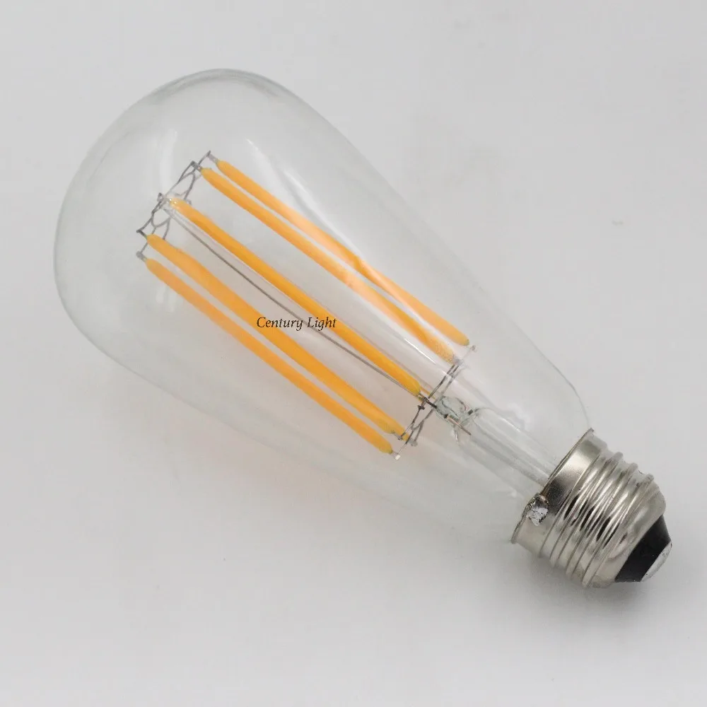 4 W 6 W 8 W ST64 E26 E27 LED Винтаж Edison ЛАМПЫ Ультра Теплый Белый 2200 K длинные нити светодиодные лампы 40 W 60 W 80 W эквивалент светодиодные лампы