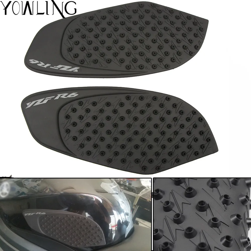 Бак мотоцикла Pad Protector Стикеры наклейка газа Колено Ручка Танк Тяговые Pad Сторона YZF R6 2008 2009 2010 2011 2012 2013