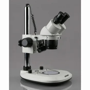 

Stereo Microscope-AmScope Supplies 10X-30X Super Widefield Pillar Stand Stereo Microscope with Top & Bottom LED Lights