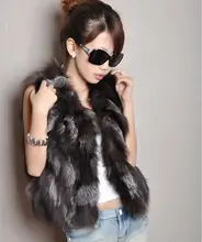 2016 new Free shipping genuine fox fur vest Women’s clothing Natural Fox fur coat Style Newest Hot selling