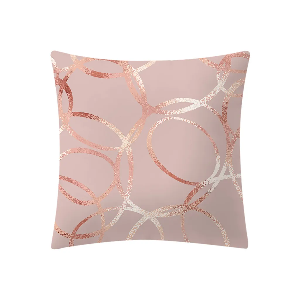 Розовый золотой розовый чехол для подушки, декоративный чехол для подушки coussin de salon#40