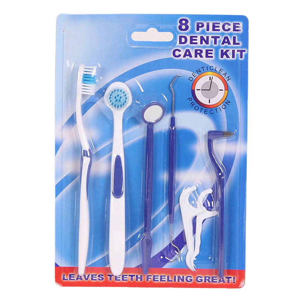1 set Remove Stains Portable Travelling Dental Care 8pcs/set Tooth