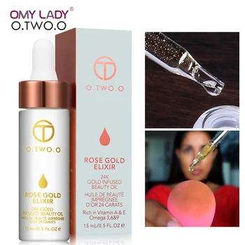 

O.TWO.O Primer Face Lips Make Up Moisturizer Easy to Absorb Gold 24K Rose Essential Oil Face Base Makeup Primer