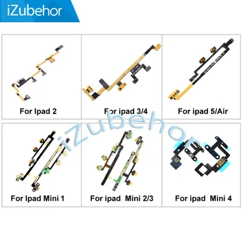 

100% Warranty Power On/Off Button and Switch volume Flex Cable ribbon for ipad 2 3/4 5/Air Mini 1 2/3 4 By Free Shipping