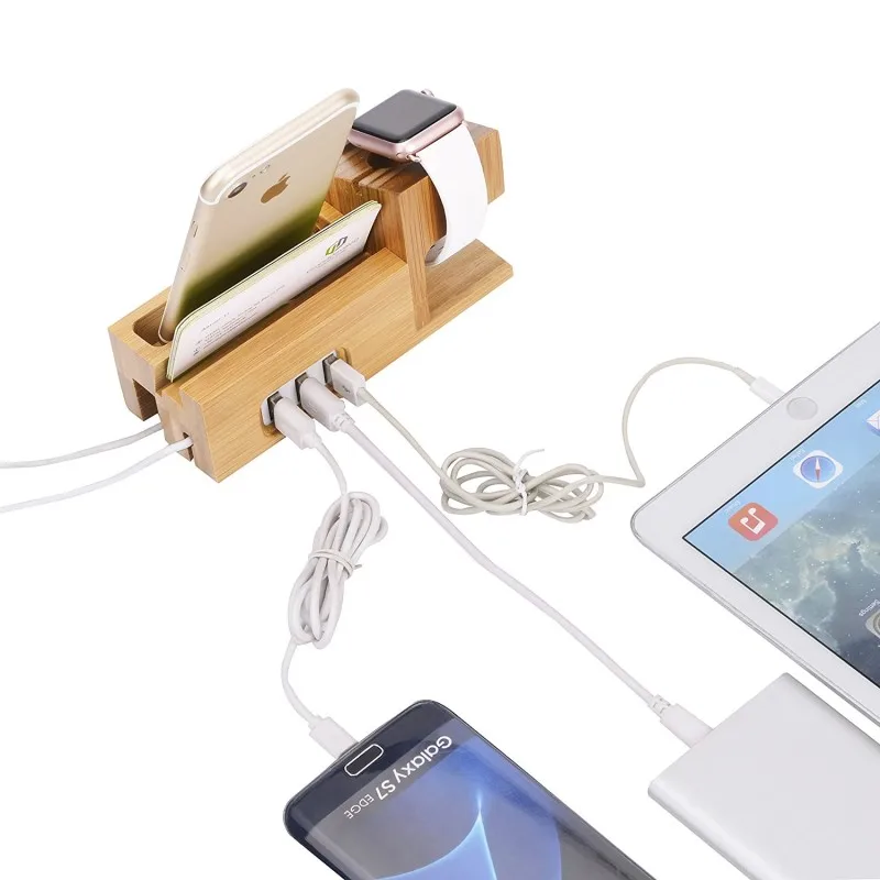 Держатель для телефона подставка часов зарядная док станция с 3 usb портами Apple Watch 7
