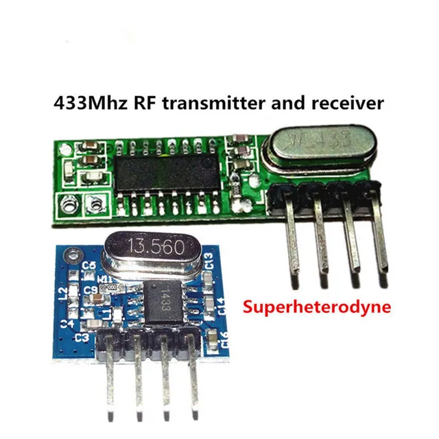 1 комплект Супергетеродинный 433 мгц радиочастотный передатчик и приемник модуль комплект небольшого размера для Arduino uno Diy наборы 433 МГц пульт дистанционного управления