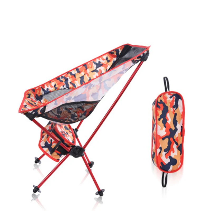  New outdoor camping folding chair camouflage Oxford cloth fishing chair ultra light portable leisur