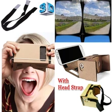 Высокое качество DIY картон виртуальной реальности VR мобильный телефон 3D очки для просмотра 5," экран VR 3D очки