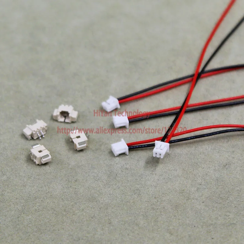 50 комплектов JST Molex 1,25 мм Шаг SMD боковой вход 2Pin разъем от 100 мм до 250 мм с 1571 28AWG электронный кабель контактный разъем