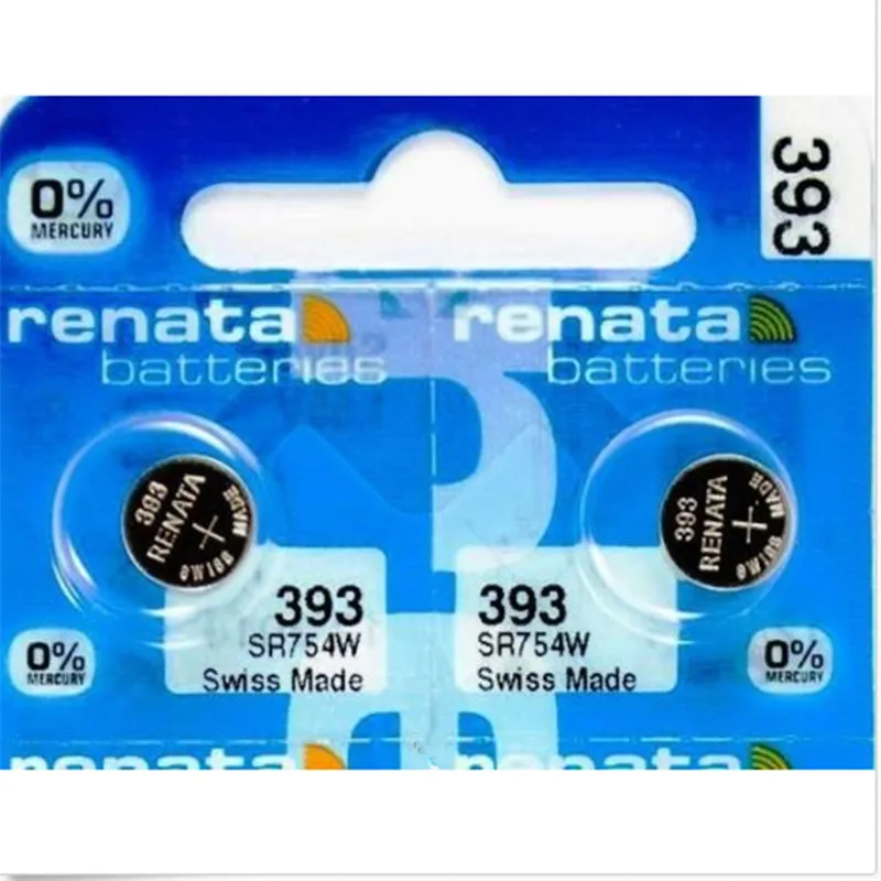 Бесплатная доставка 2 шт./лот часы renata с оксидом серебра аккумуляторы 393 SR754W
