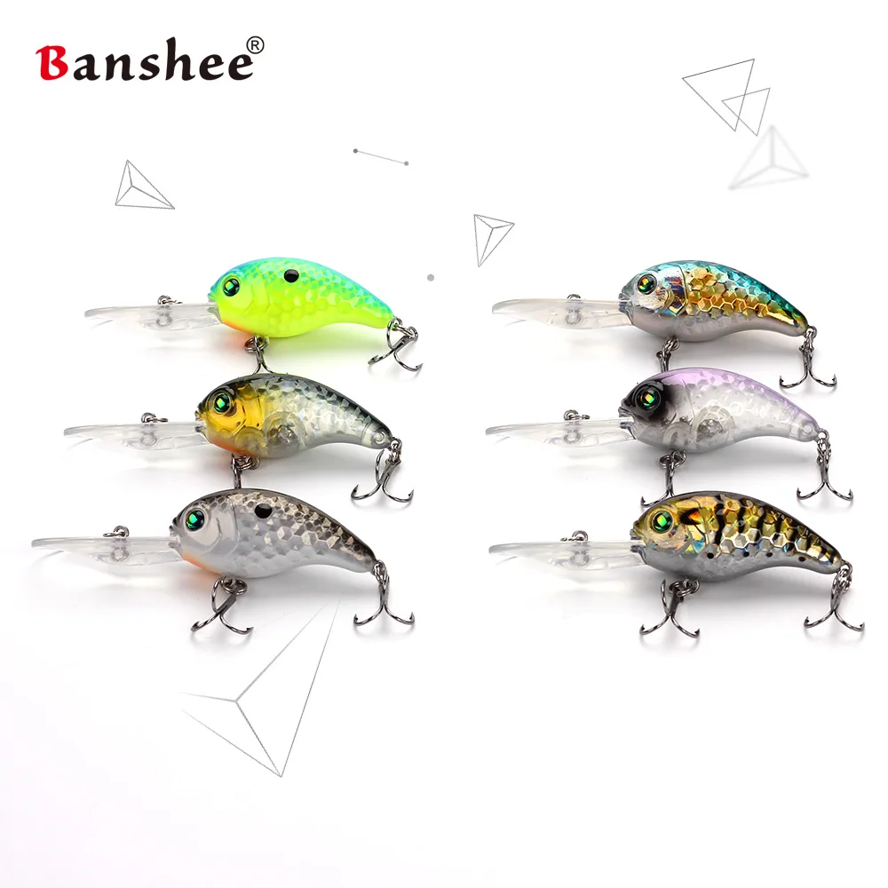 Banshee 6 шт./лот 50 мм 10 г VC04 Deep Chub Дайвинг кренкбейты плавающая приманка для рыбалки погремушка звук воблер, твердая искусственная приманка