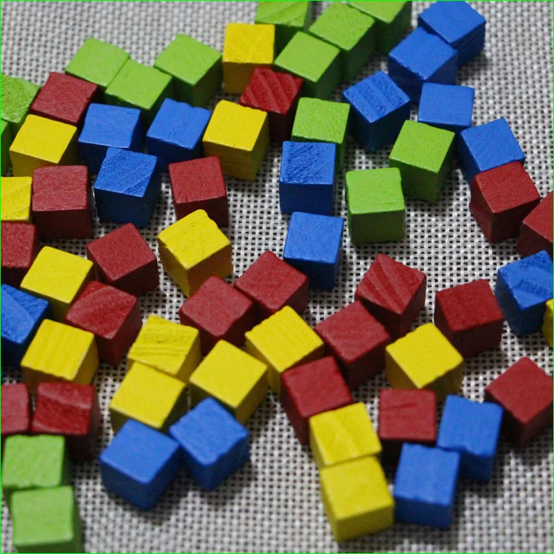 

20 Pieces Cube for Board Game Accessory Red Yellow Green Blue Black White