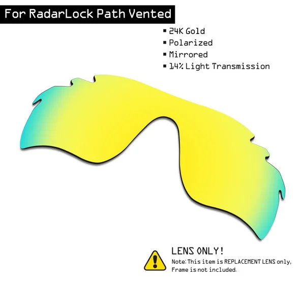 24K Gold SmartVLT поляризованные солнцезащитные очки Сменные линзы для Oakley RadarLock Path Vented-24 K Gold - Цвет линз: 24K Gold