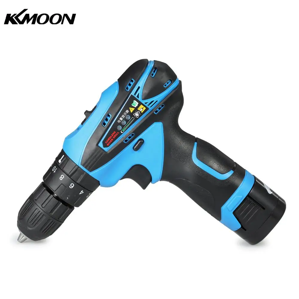

KKMOON 16.8V Lithium-Ion Two-speed Multi-functional Electric Cordless Drill Rechargeable Screwdriver with LED Light