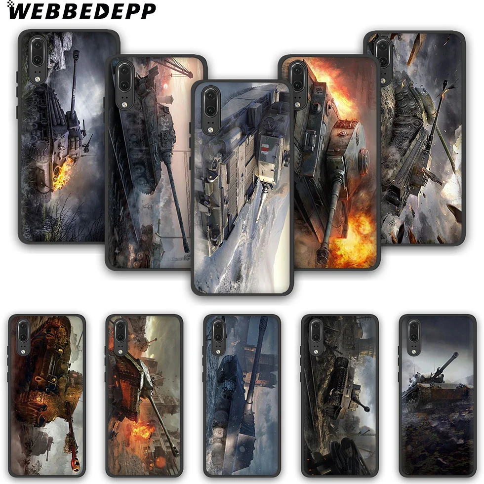 WEBBEDEPP World tank TPU чехол для телефона Huawei P10 P20 P30 Lite Pro Y6 Y7 prime 2018 Y9 2019 |