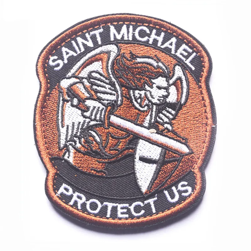 Team souvenirs Embroidery Patch Saint Michael Protect Us Morale Patch Saint Michael Tactical Combat Guardian Angel St.Michael