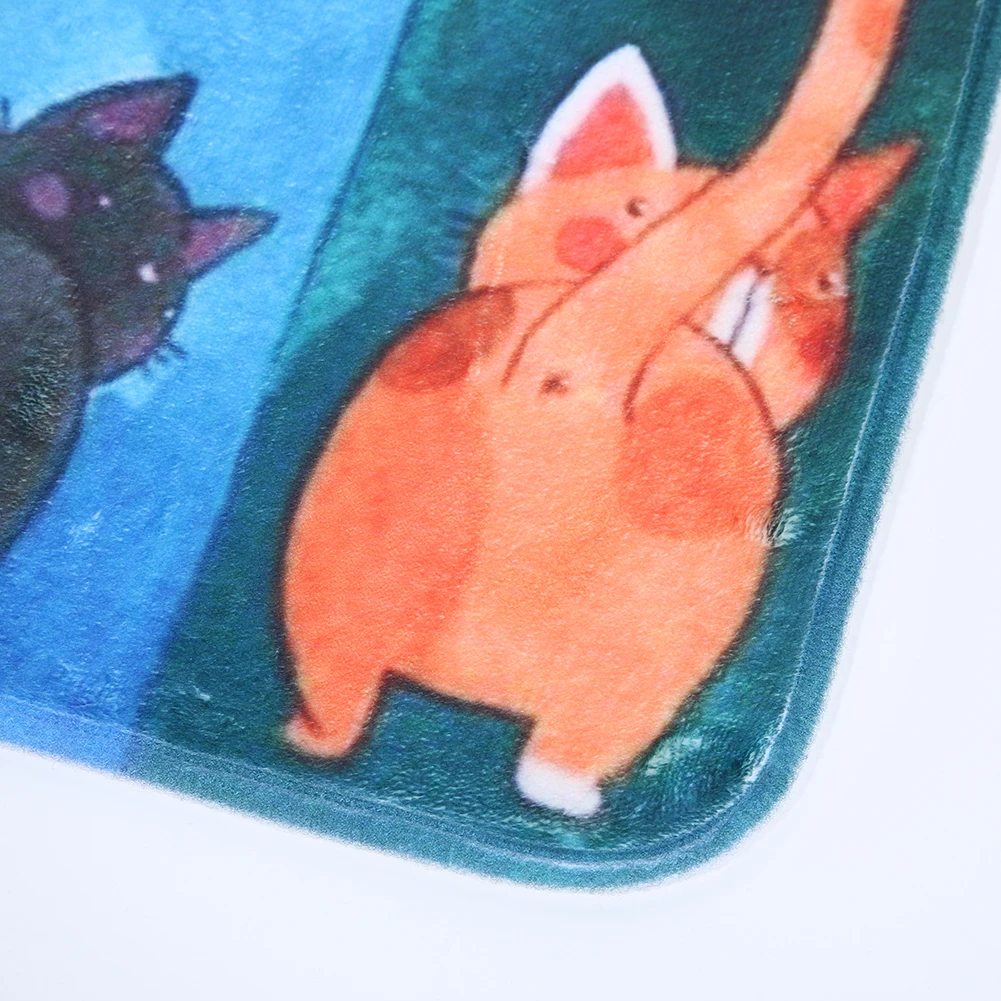 Hallway Welcome Floor Mats Animal Cute Cat Print Bathroom Kitchen Carpet