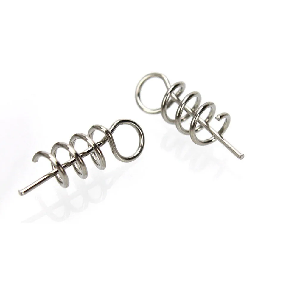 WALK FISH 1.5CM 3.5CM Fishing Hook Centering Pins Spiral Fishing bait Steel Spring Crank Lock for Soft Lure Fishing Accessories