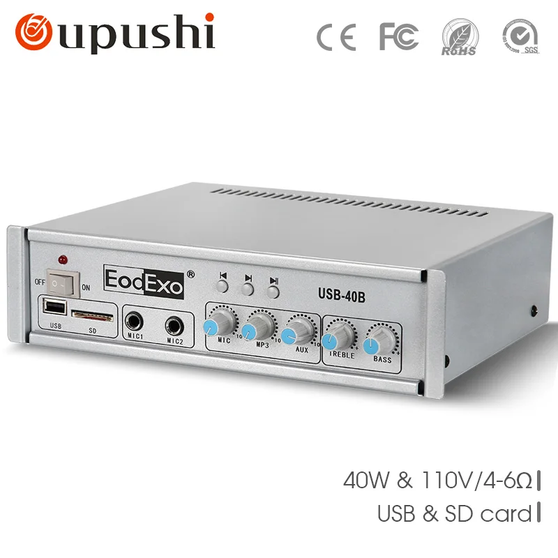 Free shipping USB 40B 40 watt mini amplifier with usb and