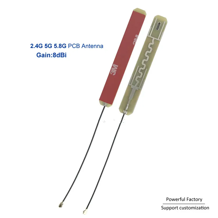Высокая усиление 8dbi PCB антенна клейкая Двухдиапазонная 2,4G 5G 5,8G Ipex антенна wifi 10 шт/партия