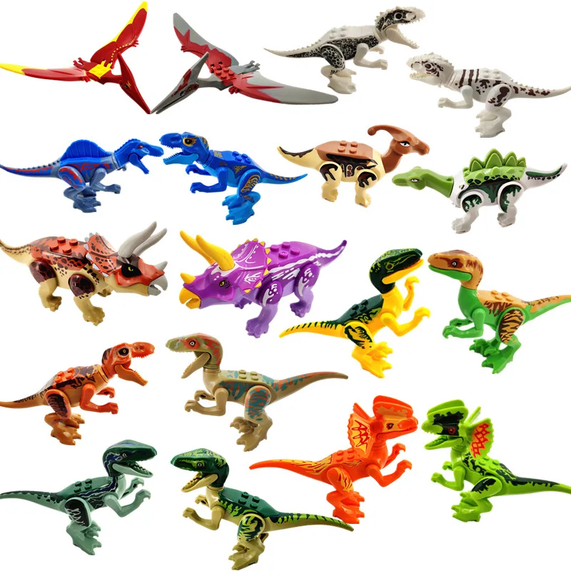 

Single Sale Diy Building Blocks Legoingly Figures Jurassic Park Dinosaurs Tyrannosaurus Rex Kids Baby Model Toys For Children