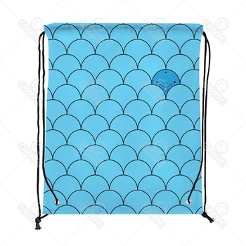 

Funny Colorful Animal Fish Scales Print Drawstring Backpack Shopping Travel Sack Shoes Gift Bag mochilas feminina